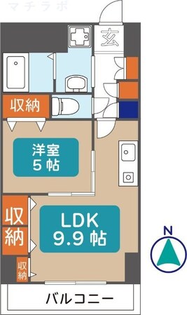 車道駅 徒歩3分 4階の物件間取画像